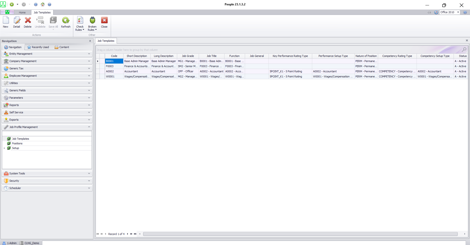 Sage 300 People Job Profile Management