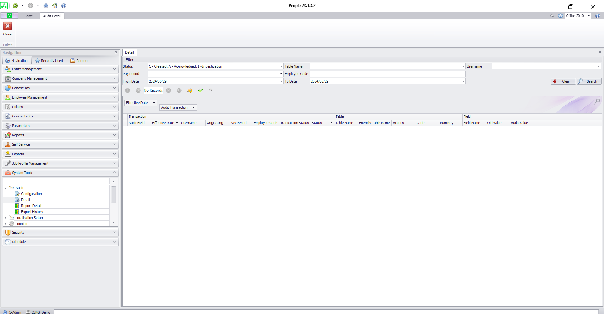 Sage 300 People System Tools